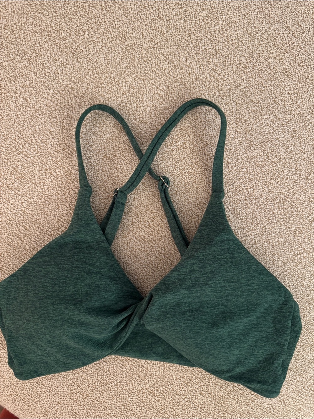 Bombshell Sportswear Forest Green Crisscross Bralette